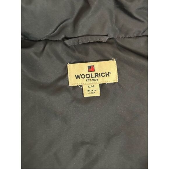 Woolrich Black Down Filled Puffer Vest Large - Picture 6 of 6